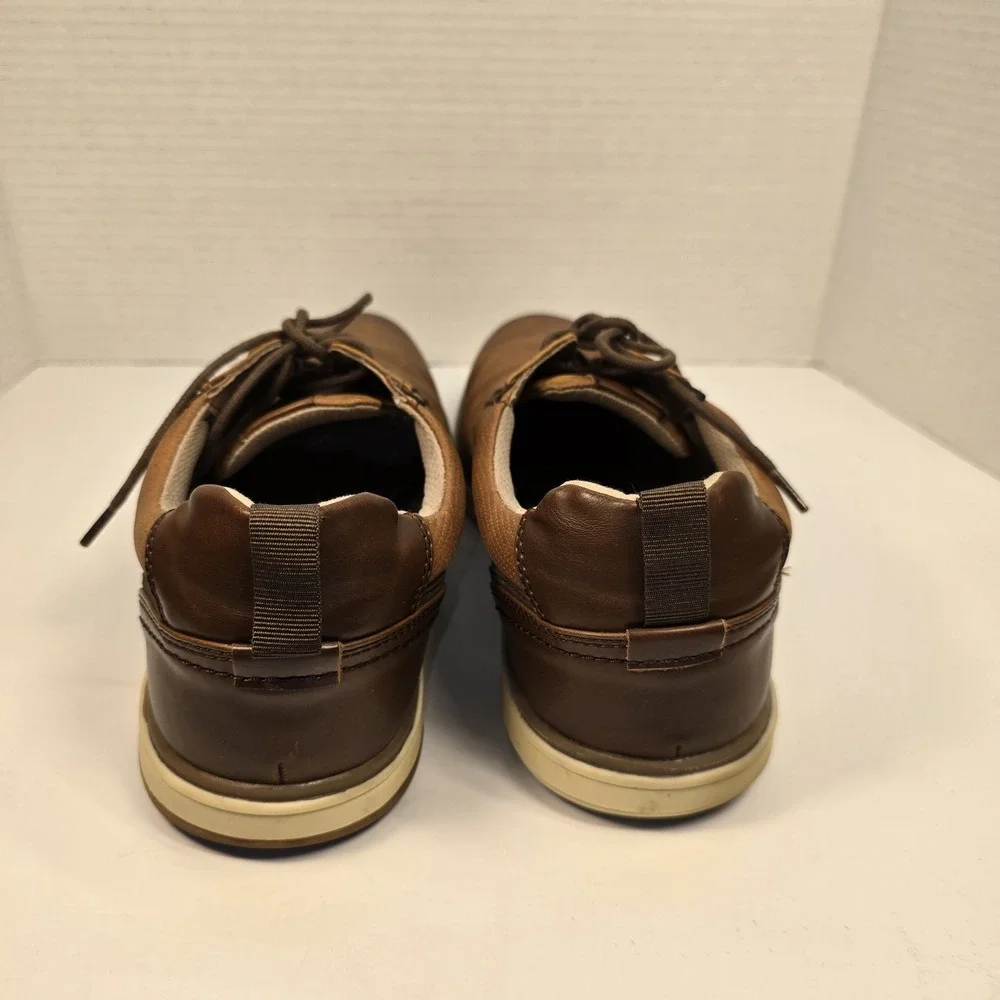Crown Vintage Men's Size 11M‎ Lace Up Brown Faux Leather Oxford Shoes